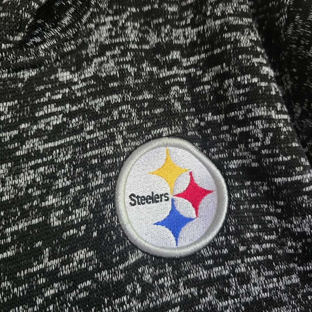 NFL Pittsburgh Steelers Marled Full Zip Hoodie Size XL